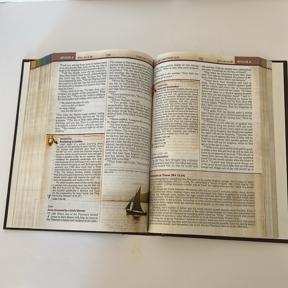 NIV, Chronological Study Bible Hardcover NWT - Picture 7 of 11